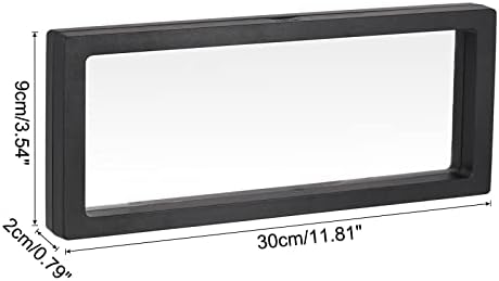 MECCANIXITY Floating Frame Display Holder Stand 3D Jewelry Display Box 11.81 x 3.54 x 0.79 inch Black for Ring Necklace Bracelet Earring Pack of 2 - Image 2