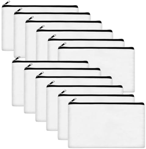 Legigo Blank Canvas Bags Zipper Pouch Makeup Bags Pencil Pouch Bulk by Legigo