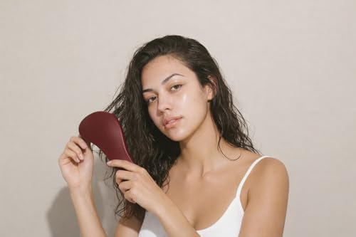 Detangler Brush, Hair Brush for Women, Men & Kids - Detangling Hair Brush for Curly, Thick, Fine & Wavy Hair - Anti-Breakage Wave Brush, Pain-Free Hairbrush, Special Edition Burgundy - Image 6