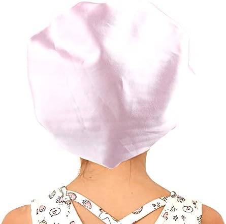 Kids Satin Bonnet Sleep Cap for Natural Hair, Double-Layers Comfortable Hair Bonnet, Wide Elastic Band Night Sleep Hat for Baby/Toddler/Child/Teens (Light Purple) by senthair