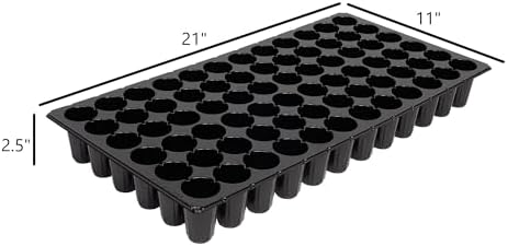 SUNPACK 21" x 11" Heavy Duty 72-Cell Circular Insert Tray, Black, 2.5" (Pack of 30) - Ideal for Greenhouses or Indoor Gardening - Holds Up to 72 Different Seeds - Image 6