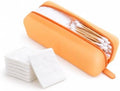 Cotton Pad Swab Travel Case, 2-in-1 Waterproof Organizer - Peach Glow by VisFresh