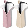 Holder & Mat for Curling Iron Flat Iron, Heat Resistant Hot Hair Tool Travel Bag Case (pink&beige) by Unknown