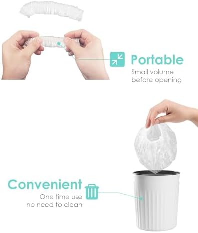 Auban 100PCS Disposable Shower Caps, Hair Cap Large Plastic Clear Thick Waterproof Bath Caps For Women, Hotel Travel Essentials Accessories Deep Conditioning Hair Care Cleaning Supplies(17.3") - Image 6