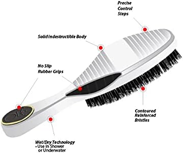 360 Wave Brush, Curved SOFT 100% Boar Bristle, AGENT ORANGE, Waterproof - Image 2