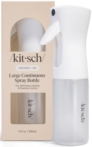 Kitsch Large Continuous Spray Bottle for Hair – White, 180ml by Unknown