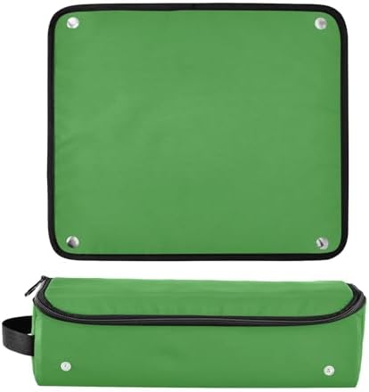 Hair Tools Travel Bag with Heat Resistant Mat Detachable 2-in-1 Curling Iron Travel Case Hot Tools Organizer for Straightener Flat Iron Dark Green - Image 3