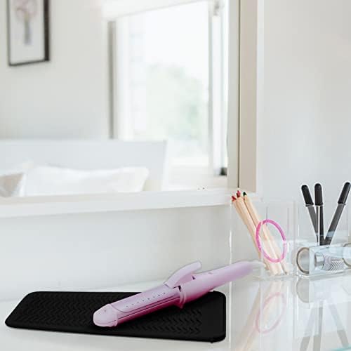 Silicone Heat Resistant Mat Pouch for Hair Straightener,Curling Iron, Black - Image 6