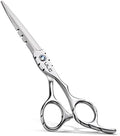 Hair Cutting Scissors, ULG Professional Hair Scissors 6.5” Shark Series Right-Hand Razor Edge Barber Shears Salon Hair Cutting Shears Made of Japanese Stainless Steel, Hand Sharpened Silver by ULG