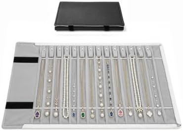 Travel Necklace Organizer, Tangle Free Jewelry Case, 16 Slots by SCIKHEFT