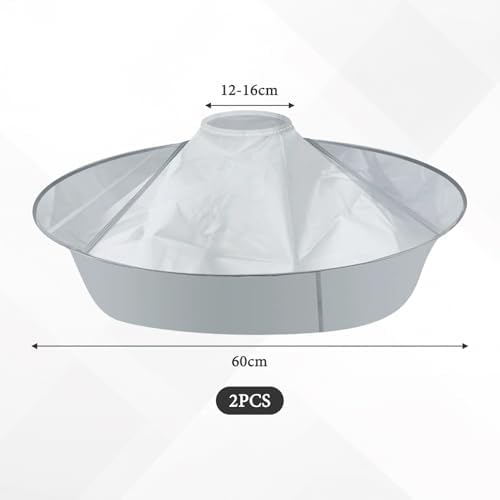 2PCS Hair Catcher for Haircuts, Foldable Hair Cutting Cape Umbrella, Waterproof Haircut Cape for Adults, Hair Trimming Catcher for Salon or Home Hair Cutting (Light Grey) - Image 2