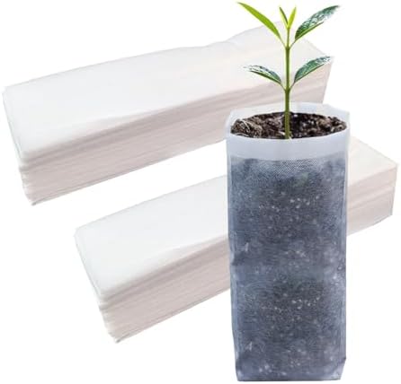 Belit 100 Pcs Nursery Grow Bags, Non-Woven Plants Pots Container for Starting Deep Rooted Plants Vegetable, Flower, Seedling Tree (7.5"x13.5") by Belit