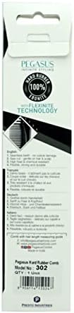 7in, Hard Rubber, Barber Comb with Extra Fine Teeth, Pegasus 302 - Image 5