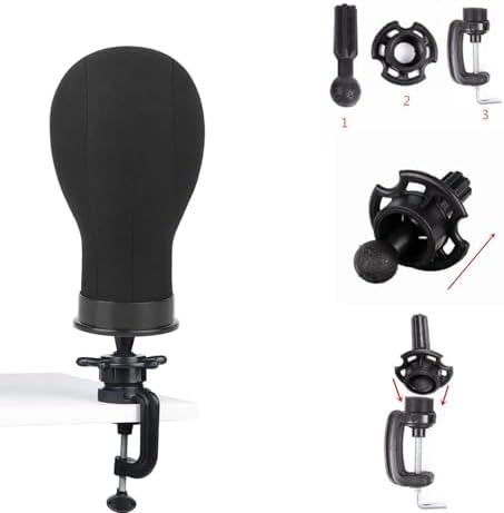 Wig Head 23Inch Canvas Block Head Wig Stand with Mannequin Head for Making Wigs Display Styling - Image 2