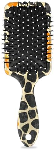 Hair Curler Brush Giraffe Print Detangling Hair Brush for All Hair Types,Hair Straightener Brush Wet and Dry Hair for Adults and Hair Brush for Women - Image 2