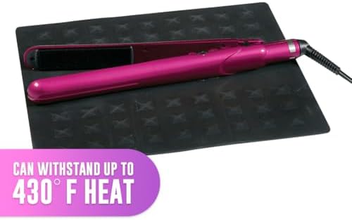 Colortrak Heat-Resistant Styling Station Mat, 9" x 11", Black, 2 Pack - Image 2