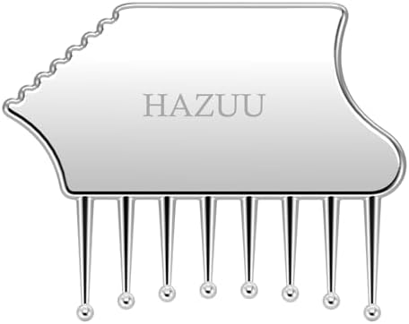 Portable Stainless Steel Scalp Massager - Guasha Scraping Tool for Head, Neck, Shoulders, Legs & Arms - Ideal for Soothing Relief (Comb Shape) by Unknown