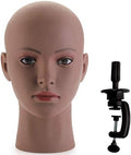 Hedume Afro American Mannequin Head with Clamp, Bald Manikin head, Mannequin Head for Wigs, Hat, Glasses Display by Hedume