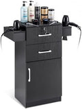 BarberPub Locking Stroage Cabinet, Barber Station with Holder, Black 2021 by BarberPub