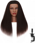 Hairingrid Mannequin Head 16"-18" 100% Real Hair Hairdresser Cosmetology Mannequin Manikin Training Head Hair and Free Clamp Holder (R72026B0216) by Hairingrid
