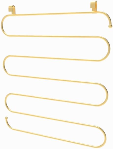 NETEE 7-Tier Metal Hair Claw Clip Organizer for Headbands, Hair Bows, Scrunchies, Hair Ties, Hanging Hair Accessories Display Holder, Storage for Wall, Closet, Door, for Women, Girls, Gold (2 Pack) by Unknown