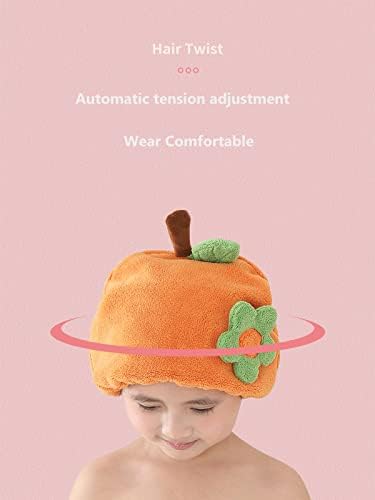 Hair Drying Towel for Kids Girls, Cute Cartoon Absorbent Quick Drying Bath Wrap Set for Bathing, Swimming Pool, Soft Microfiber Cap for Curly Long & Wet Hair, Pink Flower - Image 4