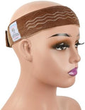 Wig Grip Band Flexible Velvet Scarf Headband Wig Comfort Non-Slip Adjustable Fasten Wig Bands with Wavy Silicone (Tan) by HairTrustyPartner