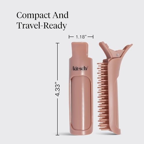 Kitsch Volumizing Hair Clips For Styling for Women - 2pc Terracotta - Image 5