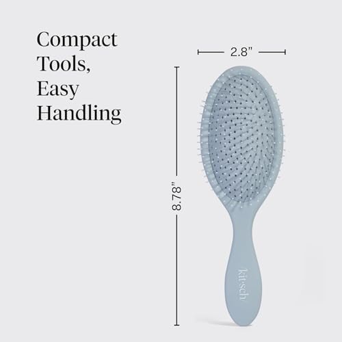 Kitsch Wet Dry Brush Detangler – Hair Brush for Women - Haze Blue - Image 4