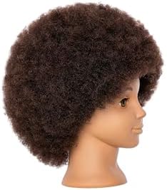 Mannequin Head Human Hair Doll Head Manikin Head Authenically-textured Hair for Girls Pratice Hair-styling Brading with Clamp Holder - Image 3