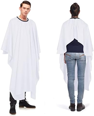 Professional Salon Hair Cutting Cape,56x63 inches Large Hairdresser Cape for Haircut,Coloring,Makeup,Styling and More,(White) - Image 5