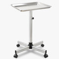 Salon Tray on Wheels, Hair Stylist Tray with Adjustable Height, Silver by TakeashineSalonEquip