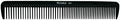 Pegasus 202, 7in Hard Rubber Hair Detangling/Trimmer Course Tooth Comb, Seamless, Smooth Edges, Anti Static, Heat and Chemically Resistant, Everyday Grooming Comb | Peines de goma dura - Black by AmeliaBeauty