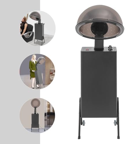 Standing Hair Dryer for Salon, 1200w Professional Hooded Hair Dryer, Black Salon Dryers with Hood, 60-Minute Timer, 3 Heat Settings & Arm Angle Adjustable, 14" Hooded Hair Dryers On Wheels - Image 3