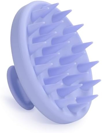 Meartchy Silicone Scalp Massager, Scalp Scrubber for Hair Growth with Soft Bristles, Scalp Exfoliator Brush Dandruff Removal Shampoo Brush for Wet Dry Scalp Care (Light Purple) by Meartchy