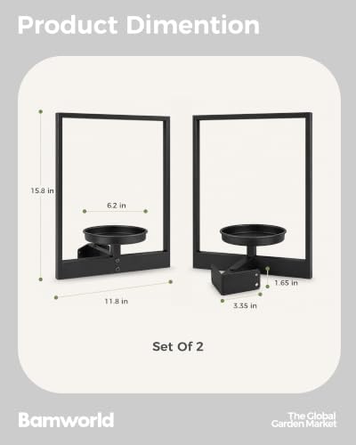 Bamworld Picture Frame Wall Planters Set of 2 Corner Wall Plant Holder - Image 2