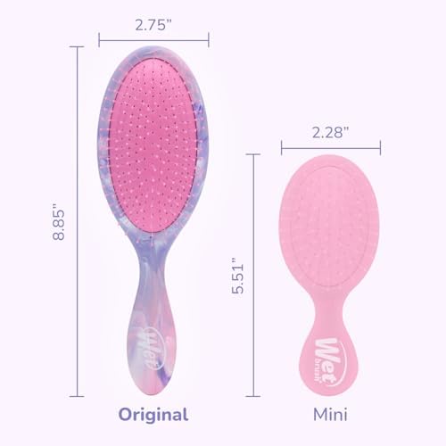 Wet Brush Original Detangler, Pink (Matte Marble), Ultra-Soft IntelliFlex Bristles Glide Through Tangles, Detangling Hair Brush (Wet & Dry), Women & Men, Limited Edition - Image 5
