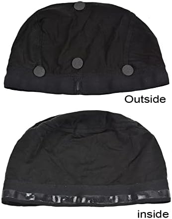 YANTAISIYU 1 Piece Wig Cap Black Dome Cap with Silicone Non-slip Wig Cap Elastic Wig Caps for Making Wig - Image 5