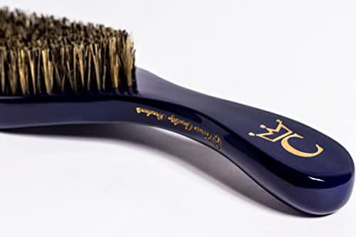 Original Curved 360 Wave Brush, MEDIUM Mixed Boar Bristle, Royal Blue - Image 4