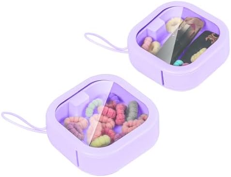 Hair Tie Organizer, Small Portable Hair Accessories Storage Can Be Stackable Or Hung On The Wall, Small Items Holder Hair Tie Organizer for Jewelry Hair Stuff Hair Clip Cotton Swab by Chfory