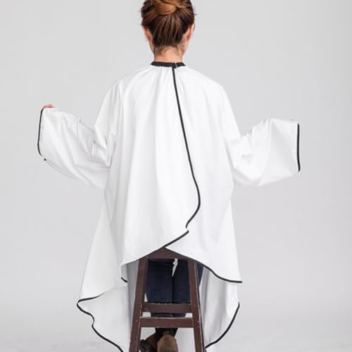 Hairdressing Cape Pongee Dyeing Tools with Sleeves, Waterproof Polyester - Image 5