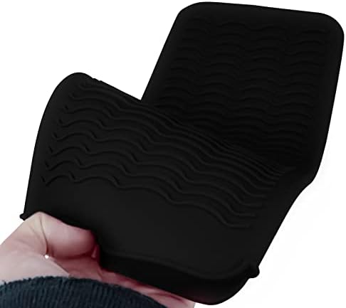 Silicone Heat Resistant Mat Pouch for Hair Straightener,Curling Iron, Black - Image 4