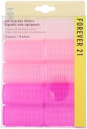Pink Self Grip Hair Rollers - 10pc Gentle Grip Hair Roller Set for Women - Image 7