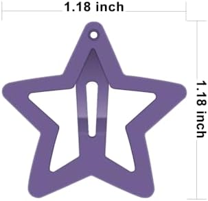 ECADY 100-Piece Metal Snap Hair Clips for Girls, Toddlers, and Kids - Perfect for Fine Hair, Thick Hair, and More - Featuring Fun Star Designs - Image 2