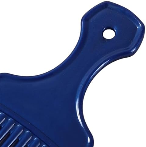 1Pc Blue Salon-Style Hair Pick and Barber Comb - Pick Comb for Curly Hair and Parting Care for Thick Quality Barber Supplies, Styling Tools and Appliances - Image 6
