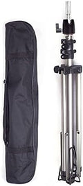 Reinforced Wig Stand Tripod Mannequin Head Stand Adjustable Wig Head Stand Holder for Cosmetology Hairdressing Training with Carrying Bag (Silver) by DIRUISI