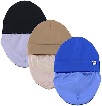 Jersey Beanie Hat for Newborn Baby Boys Girls Silky Satin Lined Hats Bonnet Toddler Infant Little Kids Beanies Caps - Image 3