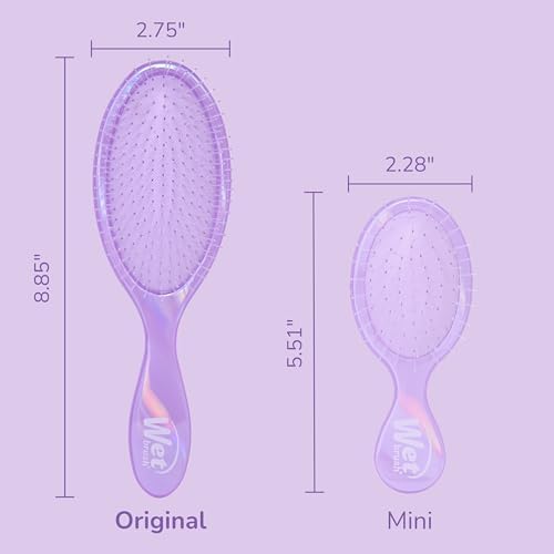 Wet Brush Original Detangler Hair Brush, Soft, Flexible Bristles Gently Detangle All Hair Types, Works on Wet or Dry Strands, Ergonomic Handle, Reduces Breakage, Limited Edition, Prismatic Glow Purple - Image 4