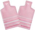 QQ Studio Pack of 100 Color Aluminum Metallized Foil Single-Use Dispenser Tip Open Bottom Heat Seal Sample Pouch (3" x 5", Pink w/White & Pink Stripes) by QQStudio
