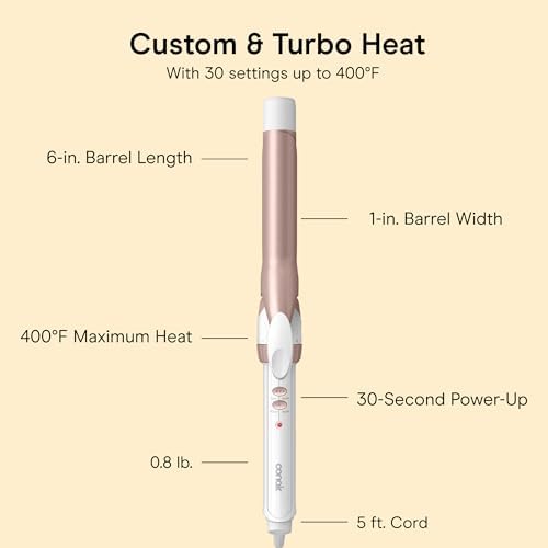 Conair Curling Iron, Double Ceramic, 1" Barrel, White/Rose Gold - Image 4